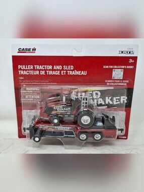 1/64 case ih pulling tractor and sled